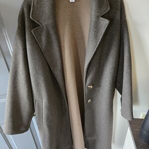Old Navy Gray/ Brown Wool-Blend Coat